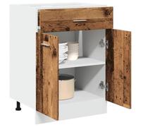 FUDUGEHMIOFWFJJ ante cucina,dogane,pensile bagno bianco,pensile con scolapiatti,Cassettiera Inferiore Legno Antico 60x46x81,5 cm in TruciolatoPer l'uso in cucina