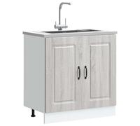 FUDUGEHMIOFWFJJ ante cucina,dogane,pensile bagno bianco,pensile con scolapiatti,Mobile base lavello Kalmar Grigio Sonoma 80x46x81,5 cmPer l'uso in cucina