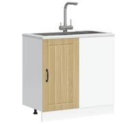FUDUGEHMIOFWFJJ ante cucina,dogane,pensile bagno bianco,pensile con scolapiatti,Mobile Base Lavello Lucca Rovere Sonoma in Legno MultistratoPer l'uso in cucina