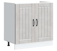 FUDUGEHMIOFWFJJ ante cucina,dogane,pensile bagno bianco,pensile con scolapiatti,Mobile Base Lavello Lucca Grigio Cemento in Legno MultistratoPer l'uso in cucina