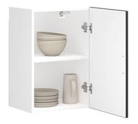 FUDUGEHMIOFWFJJ ante cucina,dogane,pensile bagno bianco,pensile con scolapiatti,Pensile da Cucina Porto Nero in Legno MultistratoPer l'uso in cucina