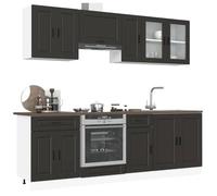 FUDUGEHMIOFWFJJ ante cucina,dogane,pensile bagno bianco,pensile con scolapiatti,Set Mobili da Cucina 8 pz Kalmar Neri Legno MultistratoPer l'uso in cucina