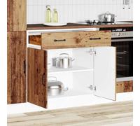FUDUGEHMIOFWFJJ armadio a muro,pensile legno,mobile grigio cemento,Base da Cucina Lucca Legno Antico in Legno MultistratoPer l'uso in cucina