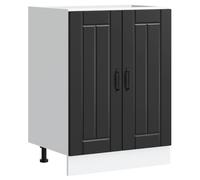 FUDUGEHMIOFWFJJ armadio a muro,pensile legno,mobile grigio cemento,Mobile Base Lavello Lucca Nero in Legno MultistratoPer l'uso in cucina