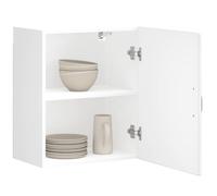 FUDUGEHMIOFWFJJ armadio a muro,pensile legno,mobile grigio cemento,Pensile da Cucina Lucca Bianco Lucido in Legno MultistratoPer l'uso in cucina