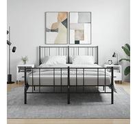 FUDUGEHMIOFWFJJ Comodini 2 pz Bianco Lucido Modern Nightstands with Drawer and Shelf, Engineered Wood Bedside Tables 40x35x47.5 cm for Bedroom Living Room Storage Organization