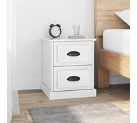 FUDUGEHMIOFWFJJ Comodini 2 pz Bianco Lucido Nightstands with Drawers Engineered Wood Multifunctional Bedside Table Modern Furniture for Bedroom Living Room