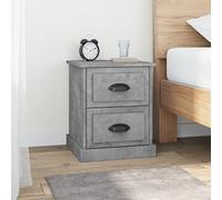 FUDUGEHMIOFWFJJ Comodini 2 pz Grigio Cemento 39x39x47,5 cm in Legno Multistrato - Modern Nightstands with 2 Drawers, Multifunctional Bedside Tables for Bedroom Living Room Office Storage Organization