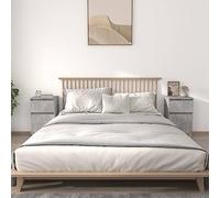 FUDUGEHMIOFWFJJ Comodini 2 pz Grigio Cemento 40x35x70 cm Nightstands with Storage, Modern Bedroom Furniture, Side Tables with Display Top for Living Room, Durable Engineered Wood Construction