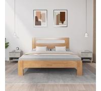 FUDUGEHMIOFWFJJ Comodini 2 pz Grigio Cemento 50x46x50 cm Nightstands with Storage Shelf, Engineered Wood Bedside Tables for Bedroom Living Room, Modern End Tables with Assembly Guide