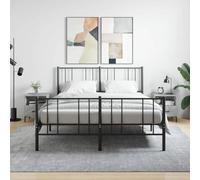 FUDUGEHMIOFWFJJ Comodini 2 pz Grigio Cemento Modern Nightstands with Storage Drawer and Metal Legs, Engineered Wood Bedside Tables 40x35x47.5 cm for Bedroom Living Room