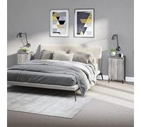 FUDUGEHMIOFWFJJ Comodini 2 pz Grigio Sonoma 40x35x70 cm in Legno Multistrato, Modern Bedside Tables with Storage, Elegant Design for Bedroom and Living Room, Multipurpose Nightstands with Drawers