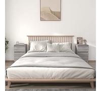 FUDUGEHMIOFWFJJ Comodini 2 pz Grigio Sonoma 40x35x70 cm Nightstand with Storage, Modern Bedside Table for Bedroom, Engineered Wood with Smooth Surface, Display Shelf for Decorations and Photos