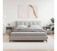 FUDUGEHMIOFWFJJ Comodini 2 pz Grigio Sonoma Modern Nightstands with Drawer and Shelf, Engineered Wood Bedside Tables 40x35x47.5 cm for Bedroom Living Room Storage