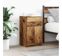 FUDUGEHMIOFWFJJ Comodini 2 pz Legno Antico 39x35x65 cm Multistrato Wood Nightstands with Drawer, Stable Durable Material, Wide Storage Space, Bedroom Living Room Home Decor