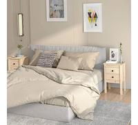 FUDUGEHMIOFWFJJ Comodini 2 pz Legno Massello di Pino 40x35x61,5 cm Nightstands with 2 Drawers Bedroom Furniture Modern Design Rustic Wood Side Tables