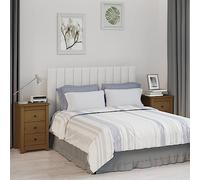 FUDUGEHMIOFWFJJ Comodini 2 pz Legno Massello di Pino Ambra 40x35x61,5 cm con 3 Cassetti per Camera da Letto e Soggiorno, Mobile Notte Moderno con Piano Resistente