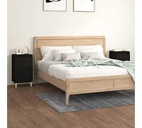 FUDUGEHMIOFWFJJ Comodini 2 pz Neri 40x35x70 cm in Legno Multistrato, Modern Nightstands with Storage Drawers, Bedroom Furniture Set for Bedside Organization and Home Decor
