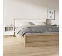 FUDUGEHMIOFWFJJ Comodini 2 pz Nightstand Set with Drawer, White Glossy Modern Bedside Tables 40x35x50 cm, Engineered Wood Bedroom Furniture with Storage Shelf for Home Decor