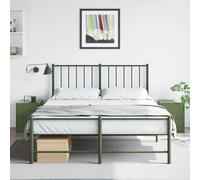 FUDUGEHMIOFWFJJ Comodini 2 pz Olive Green Steel Nightstands with Storage Shelf, Modern Bedside Tables for Bedroom Living Room, 34.5x39x44 cm Cold Rolled Steel Furniture