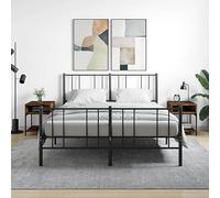 FUDUGEHMIOFWFJJ Comodini 2 pz Rovere Fumo 40x41x50 cm Legno Multistrato Nightstand with Storage Space, Adjustable Feet and Display Surface for Bedroom Living Room Home Decor