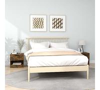 FUDUGEHMIOFWFJJ Comodini 2 pz Rovere Fumo Legno Multistrato Nightstands with Drawer and Shelf, Modern Bedroom Furniture Set of 2 End Tables with Storage Space for Living Room
