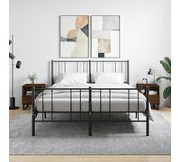 FUDUGEHMIOFWFJJ Comodini 2 pz Rovere Marrone Nightstand Set with Drawer and Shelf, Modern Bedside Table 40x35x47.5 cm Engineered Wood Storage Furniture for Bedroom Living Room