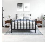 FUDUGEHMIOFWFJJ Comodini 2 pz Rovere Marrone Nightstand with Storage, 40x42x55 cm Engineered Wood Bedside Table with Adjustable Feet for Bedroom Living Room