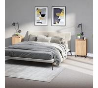FUDUGEHMIOFWFJJ Comodini 2 pz Rovere Sonoma 40x35x70 cm in Legno Multistrato, Modern Bedside Tables with Storage, Elegant Design for Bedroom Living Room, Multilayer Wood Construction