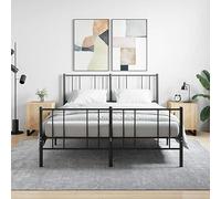 FUDUGEHMIOFWFJJ Comodini 2 pz Rovere Sonoma 40x40x50 cm Legno Multistrato Nightstand with Storage Shelf Modern Bedroom Furniture Side Table for Living Room