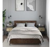 FUDUGEHMIOFWFJJ Comodini 2 pz Rovere Sonoma Nightstand Set with Glass Top, Multilayer Wood Bedside Tables 40x40x55 cm for Bedroom Living Room, Sturdy Frame with Large Storage Shelf