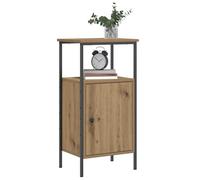 FUDUGEHMIOFWFJJ Comodini 2pz Rovere Artigianale 41x31x80cm in Legno Multistrato, Elegant Wood Nightstands for Bedroom, Modern Side Tables with Storage Shelf, Handcrafted Multilayer Plywood Design
