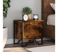 FUDUGEHMIOFWFJJ Comodini 2pz Rovere Fumo 40x30x40 cm in Truciolato, Modern Nightstands with Storage Drawers, Bedroom Furniture Set of 2, Compact Side Tables with Elegant Design for Home Decor