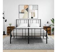 FUDUGEHMIOFWFJJ Comodini 2pz Rovere Fumo 40x35x50 cm in Legno Multistrato Nightstand with 2 Drawers, Engineered Wood Bedside Table for Bedroom Living Room, Smoke Oak Finish Storage Cabinet
