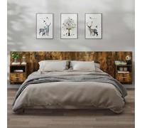 FUDUGEHMIOFWFJJ Comodini a Muro 2 pz Rovere Fumo Wall Mounted Nightstands Space Saving Bedroom Furniture with Multifunctional Storage Shelves Easy Clean Surface Modern Design