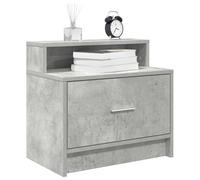 FUDUGEHMIOFWFJJ Comodini con Cassetto 2 pz Grigio Cemento 51x31x47 cm - Modern Nightstand with Drawer for Bedroom Storage, Durable Particle Board, Easy Assembly, Space Saving Design