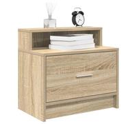 FUDUGEHMIOFWFJJ Comodini con Cassetto 2 pz Rovere Sonoma 51x31x47 cm Nightstand Bedside Table with Drawer Storage Organizer for Bedroom Modern Design