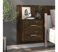 FUDUGEHMIOFWFJJ Comodino a Muro Rovere Fumo Floating Nightstand Wall Mounted Multifunctional Storage Cabinet with Easy Clean Surface for Bedroom Living Room Space Saving Furniture