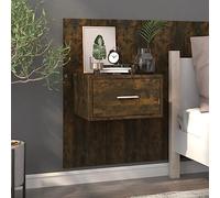 FUDUGEHMIOFWFJJ Comodino a Muro Rovere Fumo Floating Nightstand Wall Mounted Storage Cabinet with Shelves for Bedroom Living Room Space Saving Multifunctional Furniture