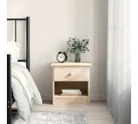 FUDUGEHMIOFWFJJ Comodino ALTA Nightstand 41x35x41 cm Solid Pine Wood Bedroom Furniture with Drawer and Storage Compartment for Bedroom Living Room Modern Design