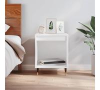 FUDUGEHMIOFWFJJ Comodino Bianco 40x35x50 cm in Legno Multistrato, Modern Nightstand with Drawer, Bedroom Furniture Storage Organizer, White Wooden Side Table for Living Room and Bedside