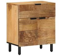 FUDUGEHMIOFWFJJ Comodino Camera da Letto in Legno Massello di Mango, Mobile Notte con Cassetto, 50x33x60 cm, Marrone Scuro, Design Elegante per Camera da Letto e Soggiorno