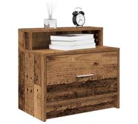 FUDUGEHMIOFWFJJ Comodino con Cassetto Legno Antico 51x31x47 cm Nightstand Bedside Table with Drawer Storage Cabinet for Bedroom Living Room Modern Furniture
