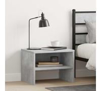 FUDUGEHMIOFWFJJ Comodino Grigio Cemento 40x30x30 cm Multilayer Wood Bedside Table with Storage Shelf, Modern Nightstand for Bedroom Living Room Office