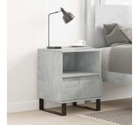 FUDUGEHMIOFWFJJ Comodino Grigio Cemento 40x35x50 cm in Legno Multistrato, Modern Nightstand with Storage Drawer, Bedroom Furniture, Multifunctional Side Table for Living Room, Office