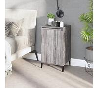 FUDUGEHMIOFWFJJ Comodino Grigio Sonoma 40x35x70 cm in Legno Multistrato, Modern Nightstand with Storage Drawer, Bedroom Furniture for Small Spaces, Elegant Design and Durable Construction