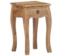 FUDUGEHMIOFWFJJ Comodino in Legno Massello di Mango 28x28x46 cm Rustic Bedside Table with Drawer Solid Wood Nightstand for Bedroom Living Room Durable Furniture