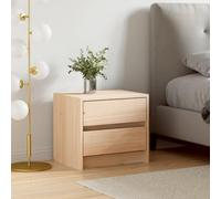 FUDUGEHMIOFWFJJ Comodino in Legno Massello di Pino 40x31x35,5 cm con 2 Cassetti, Mobiletto da Notte Rustico per Camera da Letto, Soggiorno, Design Elegante con Piano Stabile per Oggetti Decorativi