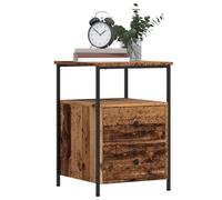 FUDUGEHMIOFWFJJ Comodino Legno Antico 34x35,5x50 cm in Legno Multistrato, Elegant Nightstand with Drawer, Modern Bedroom Furniture, Sturdy Storage Cabinet for Living Room and Bedside