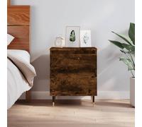 FUDUGEHMIOFWFJJ Comodino Rovere Fumo 40x35x50 cm in Legno Multistrato, Elegant Nightstand with Storage Shelf, Modern Bedroom Furniture, Multifunctional Side Table for Living Room and Office